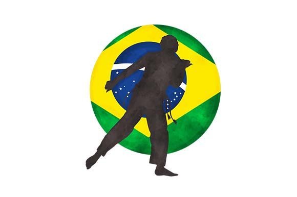 Capoeira Silhouette Watercolor for Dance Amp Products