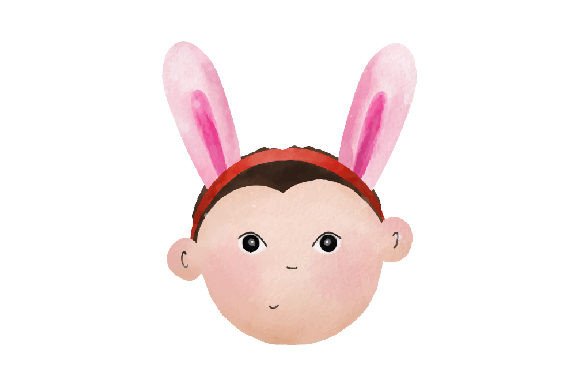 Cute Boy with Easter Bunny Ears: Watercolor Review