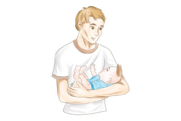 Dad Holding a Baby Boy: Family Watercolor Asset Review