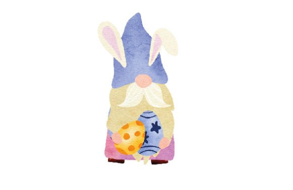 Easter Gnome Watercolor for Editorial Design