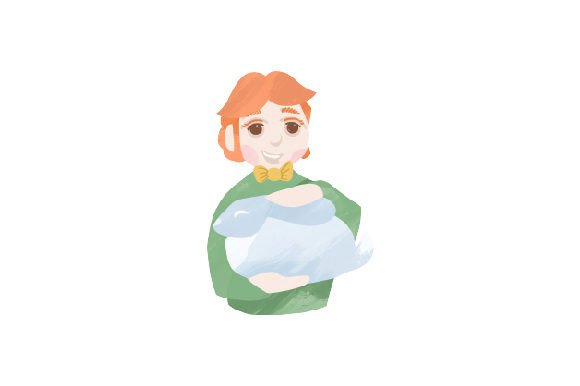 Easter Watercolor: Boy Petting Bunny Asset Review