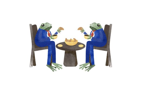 Frogs Drinking Coffee: A Watercolor Embroidery Review