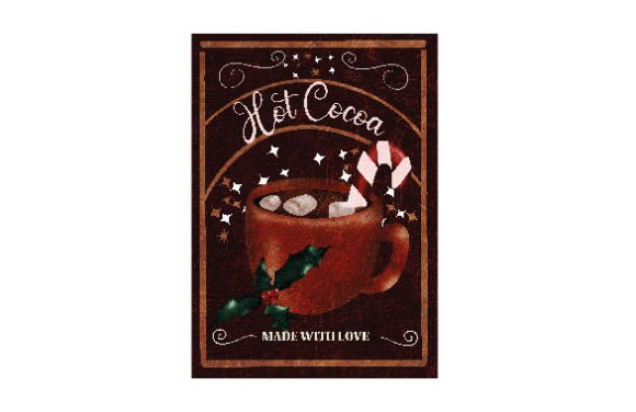 Hot Cocoa Vintage Ephemera: Christmas Blog Graphics