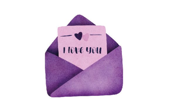 Pastel Goth Love Envelope: Valentine's Day Design Asset