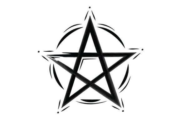 Pentacle Symbol Watercolor: An Embroidery Review