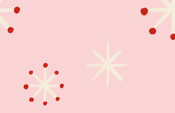 Pink Christmas Snowflakes: Watercolor Pattern Review