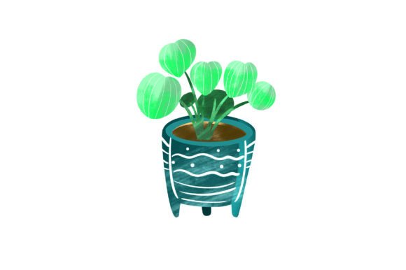 Potted Plant Watercolor for Nature Amp Branding