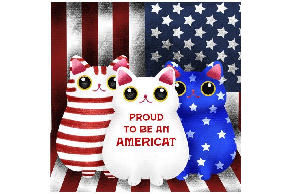 Proud to Be an Americat: Watercolor for U.S.A. Branding