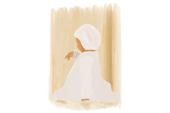Religious Watercolor: Little Girl Baptism Side Asset Review