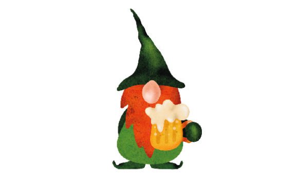 Saint Patrick's Day Gnome with Beer Watercolor Review