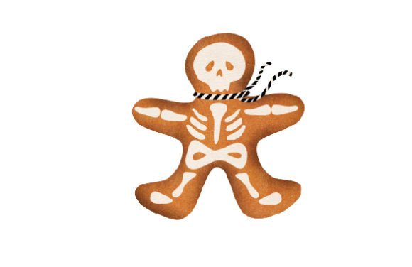 Spooky Christmas Skeleton Cookie: Watercolor Asset Review