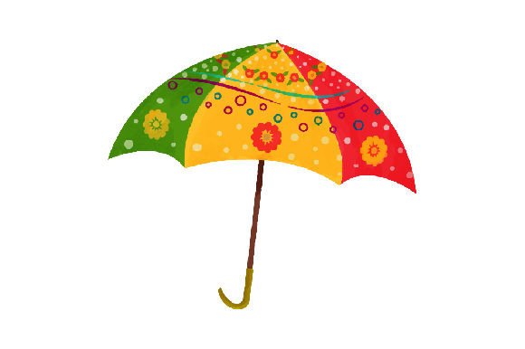 Umbrella, Rajasthan Style: Watercolor Home Brand Asset